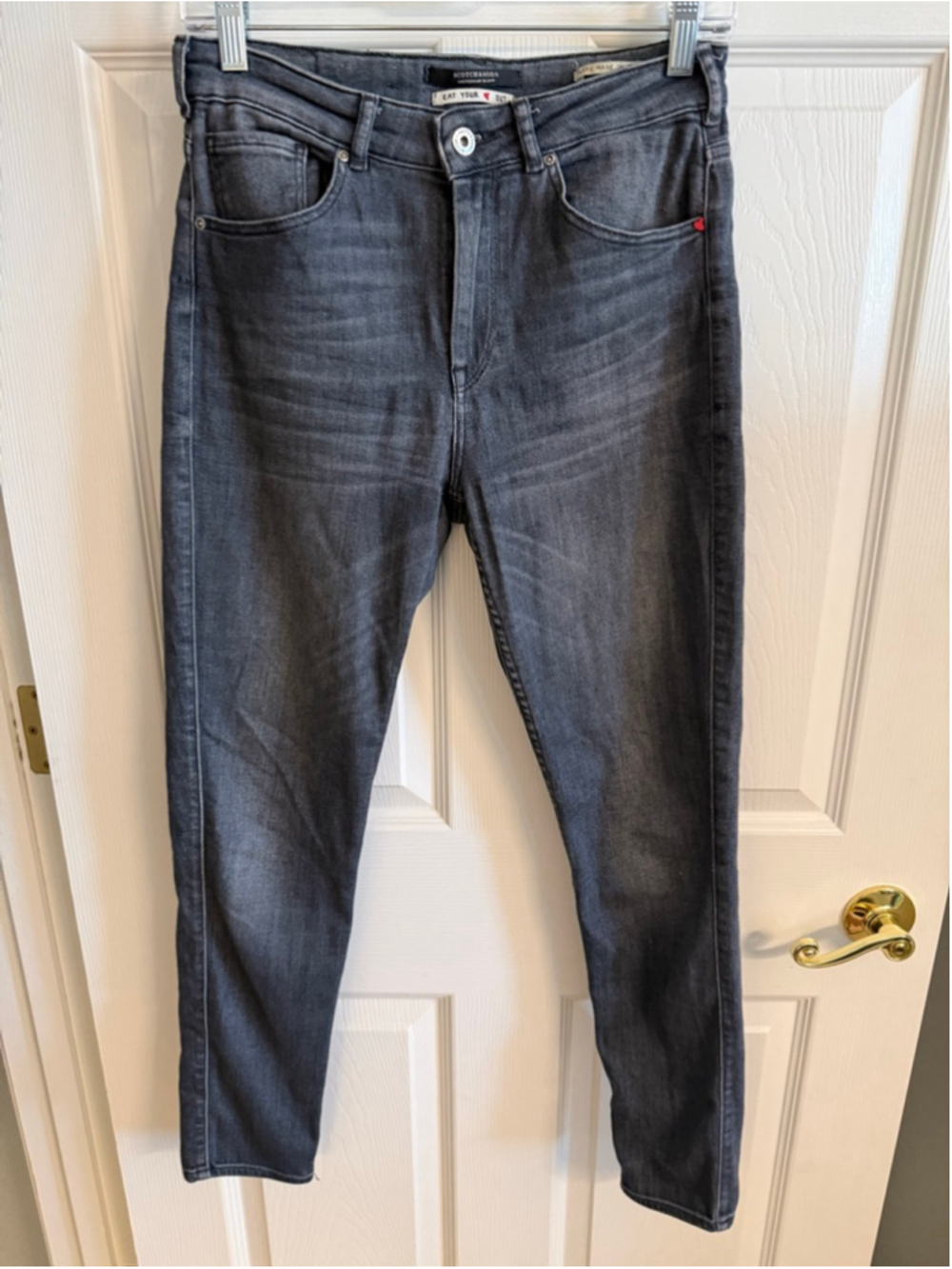 Scotch & Soda slim/skinny denim jeans washed dark charcoal size 27